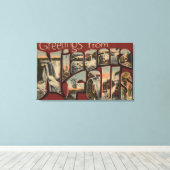 Niagara Herfsten, New York - Large Letter Scenes 3 Canvas Afdruk (Insitu (Houten vloer))