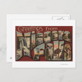 Niagara Herfsten, New York - Large Letter Scenes 5 Briefkaart (Voorkant / Achterkant)