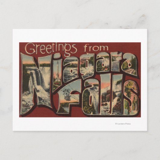 Niagara Herfsten, New York - Large Letter Scenes 5 Briefkaart (Voorkant)