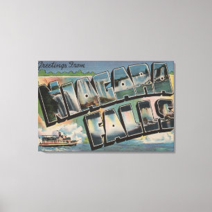 Niagara Herfsten, New York - Large Letter Scenes 5 Canvas Afdruk