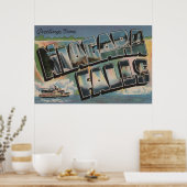 Niagara Herfsten, New York - Large Letter Scenes 5 Poster (Keuken)