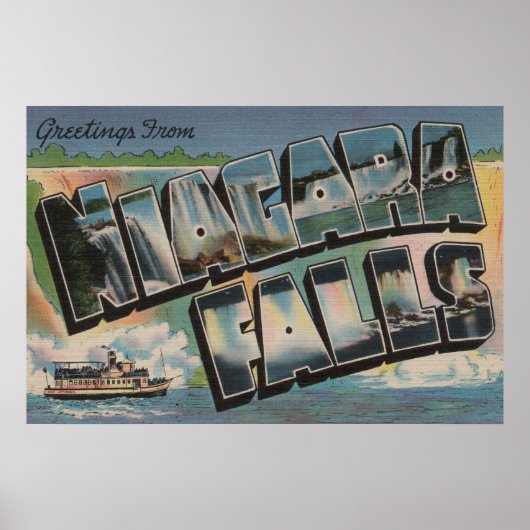 Niagara Herfsten, New York - Large Letter Scenes 5 Poster (Voorkant)