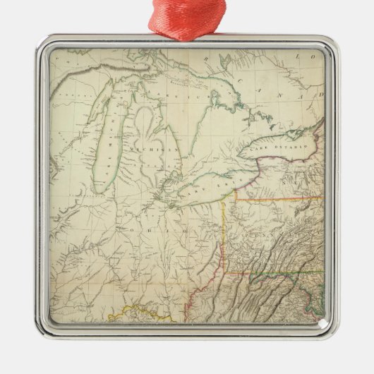 Niagara Herfsten, New York Metalen Ornament (Voorkant)