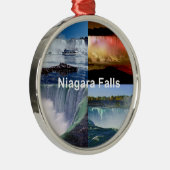 Niagara Herfsten New York Metalen Ornament (Rechts)