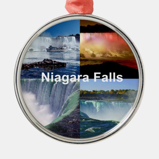 Niagara Herfsten New York Metalen Ornament (Voorkant)