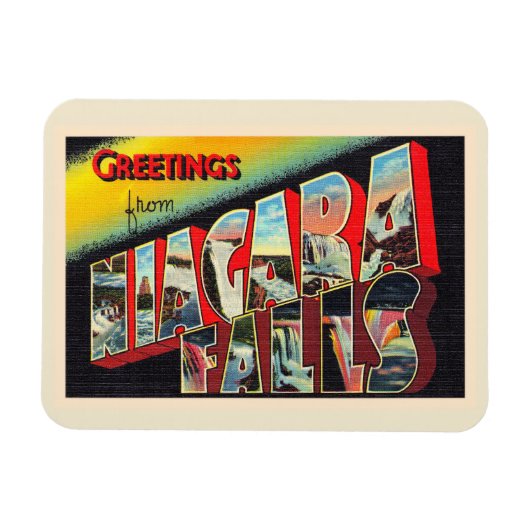 Niagara Herfsten New York NY Large Letter Briefkaa Magneet (Horizontaal)