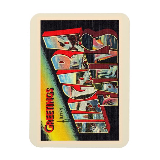Niagara Herfsten New York NY Large Letter Briefkaa Magneet (Verticaal)