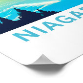 Niagara Herfsten New York Reizen Poster (Hoek)