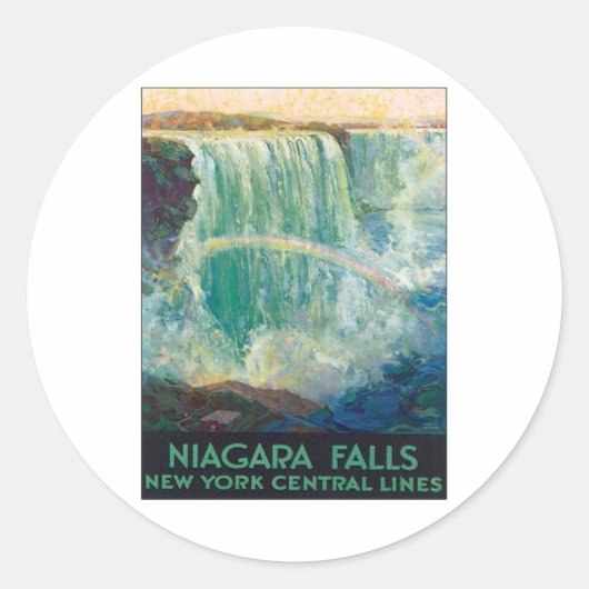 Niagara Herfsten New York Ronde Sticker (Voorkant)