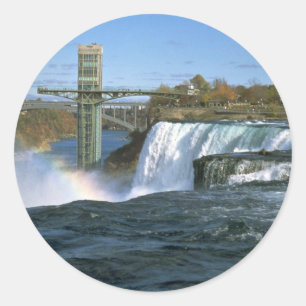 Niagara Herfsten, New York, Verenigde Staten Ronde Sticker