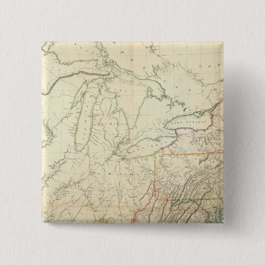 Niagara Herfsten, New York Vierkante Button 5,1 Cm (Voorkant)