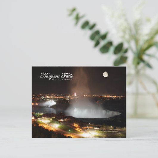 Niagara Herfsten Night Lights Briefkaart (Staand voorkant)
