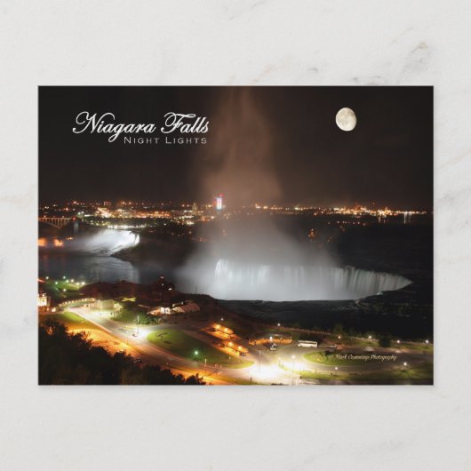 Niagara Herfsten Night Lights Briefkaart (Voorkant)