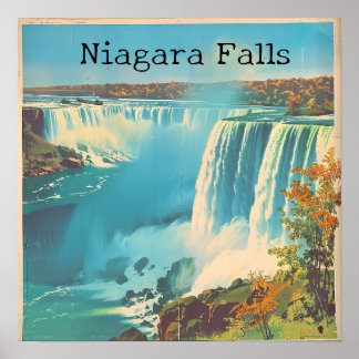 Niagara Herfsten Nostalgie: stijl Travel Art Poster