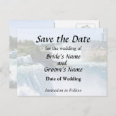 Niagara Herfsten NY - Uitzicht Van Amerikaanse zij Aankondigingskaart (Voorkant / Achterkant)