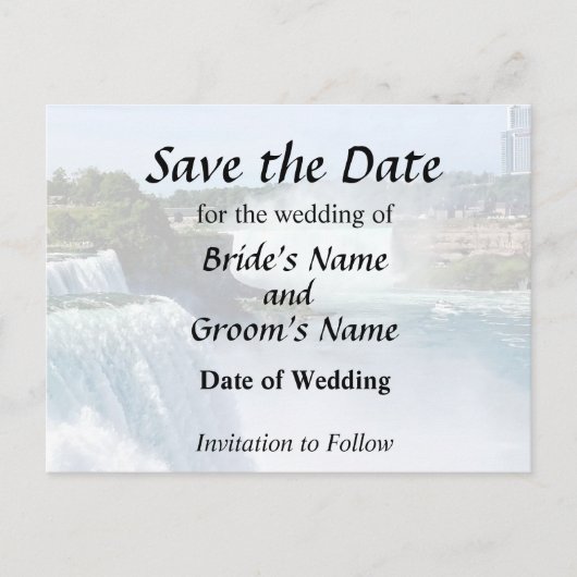 Niagara Herfsten NY - Uitzicht Van Amerikaanse zij Aankondigingskaart (Voorkant)