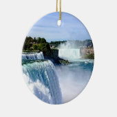 Niagara Herfsten NY - Uitzicht Van Amerikaanse zij Keramisch Ornament (Rechts)