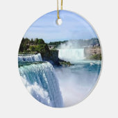 Niagara Herfsten NY - Uitzicht Van Amerikaanse zij Keramisch Ornament (Links)