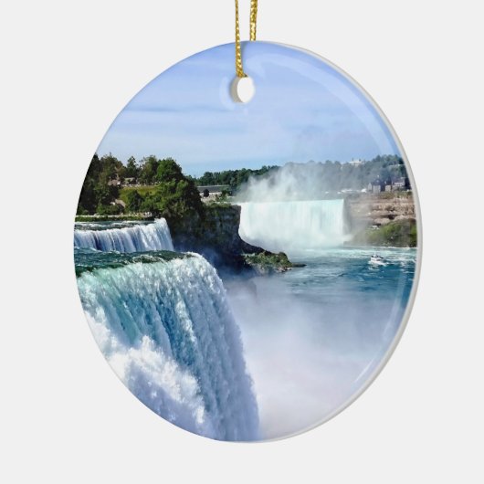 Niagara Herfsten NY - Uitzicht Van Amerikaanse zij Keramisch Ornament (Links)