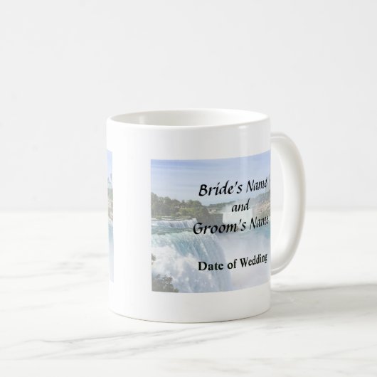 Niagara Herfsten NY - Uitzicht Van Amerikaanse zij Koffiemok (Voorkant rechts)