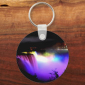 Niagara-Herfsten-onder-overstroomlichten-bij-nacht Sleutelhanger (Voorkant)