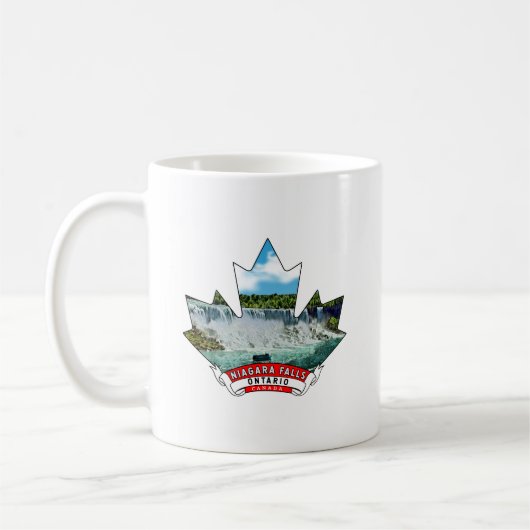 Niagara Herfsten, Ontario Canada Maple Leaf Koffiemok (Links)