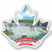 Niagara Herfsten, Ontario Canada Maple Leaf Sticker (Voorkant)
