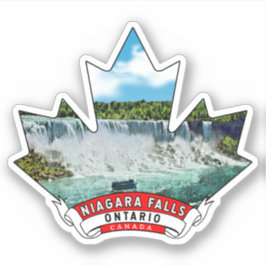 Niagara Herfsten, Ontario Canada Maple Leaf Sticker