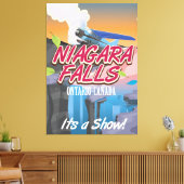 Niagara Herfsten Ontario Canada reisposter Canvas Afdruk (Insitu (Woonkamer))