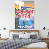 Niagara Herfsten Ontario Canada reisposter Canvas Afdruk (Insitu (Slaapkamer))