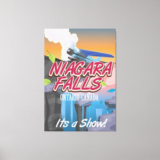 Niagara Herfsten Ontario Canada reisposter Canvas Afdruk (Voorkant)