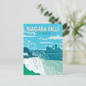 Niagara Herfsten Ontario Reizen Kunst Vintage Briefkaart (Staand voorkant)