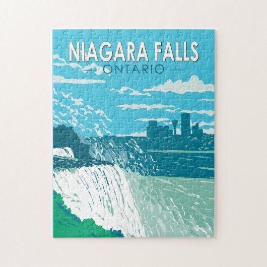 Niagara Herfsten Ontario Reizen Kunst Vintage Legpuzzel (Verticaal)