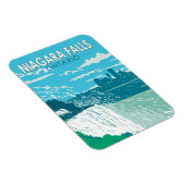 Niagara Herfsten Ontario Reizen Kunst Vintage Magneet (Rechterzijde)