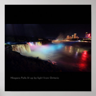 Niagara-Herfsten ontstoken door licht van Ontario Poster