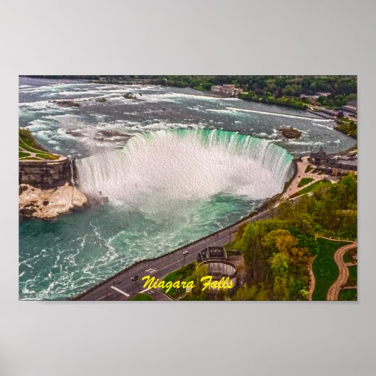 Niagara-Herfsten op Canvas Poster (Voorkant)