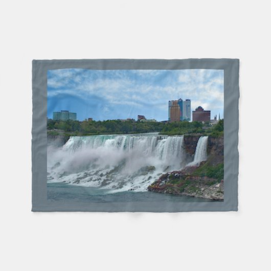 Niagara-Herfsten op de Canadese Side Fleece Blanke (Voorkant (Horizontaal))