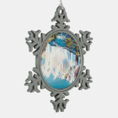 NIAGARA-HERFSTEN - Panorama Tin Sneeuwvlok Ornament (Links)