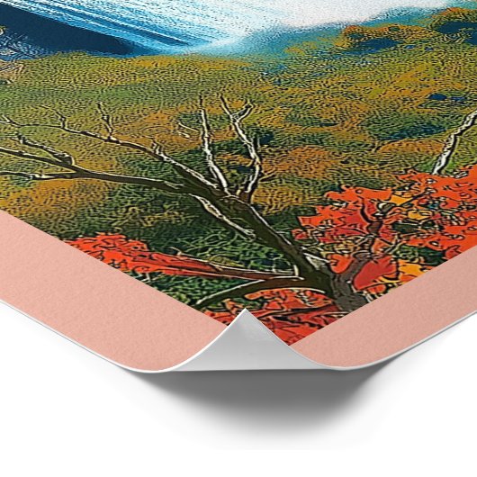 Niagara Herfsten - Prachtig watervallandschap Poster (Hoek)