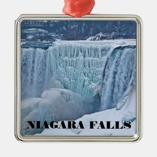 Niagara Herfsten Premium Square Ornamenten (Voorkant)