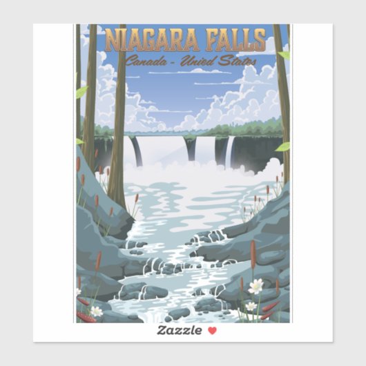 Niagara Herfsten Reisposter Sticker (Vel)