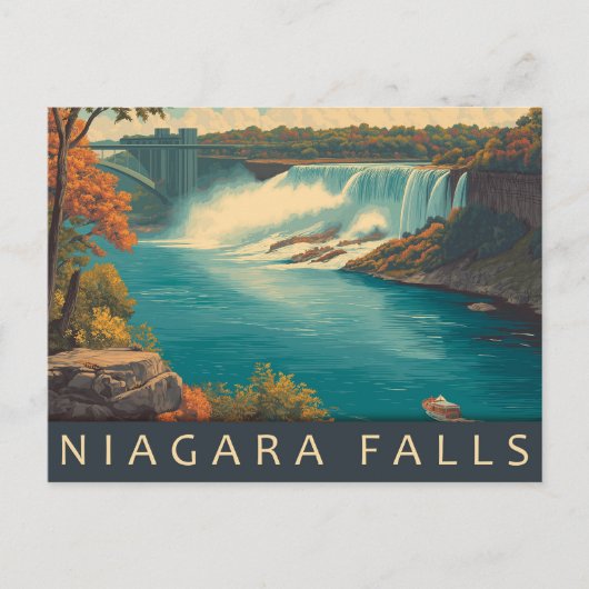 Niagara Herfsten Reizen Briefkaart (Voorkant)