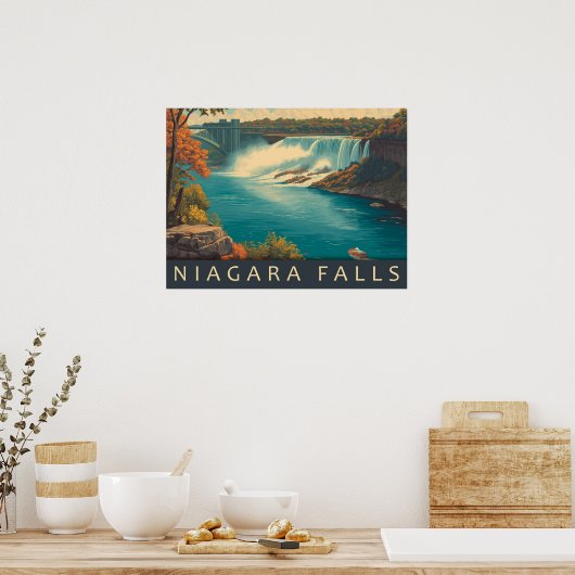  Niagara Herfsten Reizen Poster (Keuken)