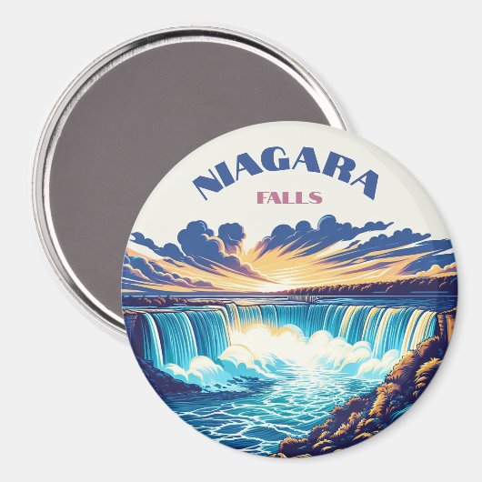 "Niagara Herfsten - Retro 90's Splash Koelkast Mag Magneet (Voorkant / Achterkant)