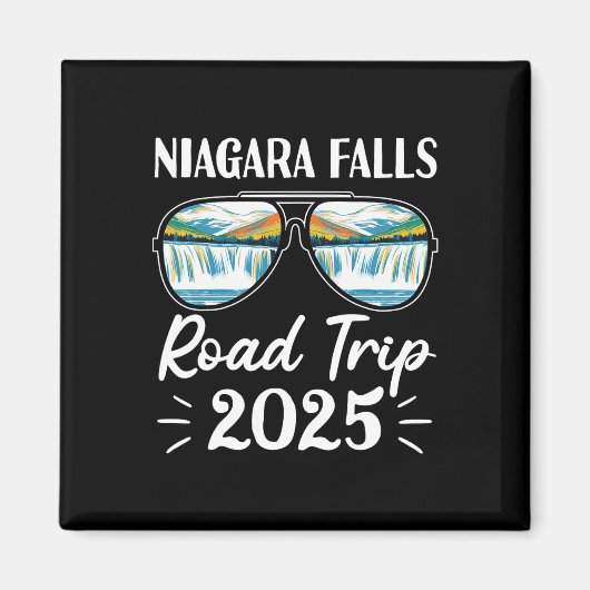 Niagara Herfsten Road Trip 2025 Zonnebril Familie  Magneet (Voorkant)