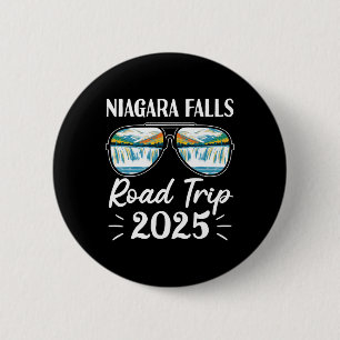Niagara Herfsten Road Trip 2025 Zonnebril Familie  Ronde Button 5,7 Cm