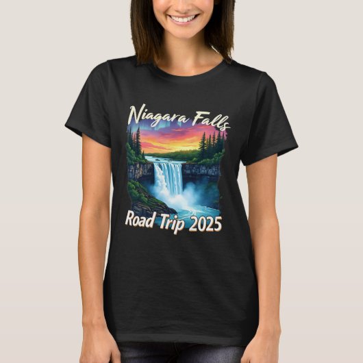 Niagara Herfsten Road Trip Familie Vakantie Trip M T-shirt (Voorkant)