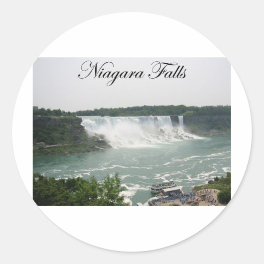 Niagara Herfsten Ronde Sticker (Voorkant)