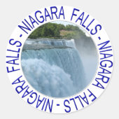 Niagara Herfsten Ronde Sticker (Voorkant)