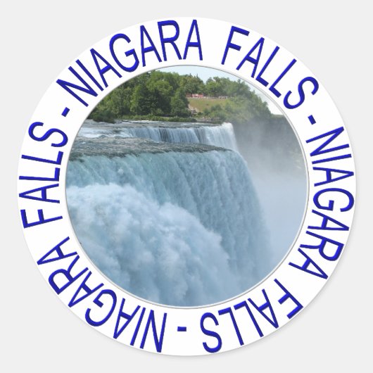 Niagara Herfsten Ronde Sticker (Voorkant)